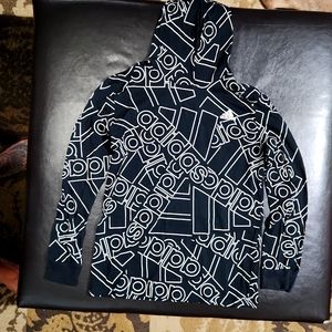 Adidas nwot long sleeve t-shirt with hood kids large 14-16